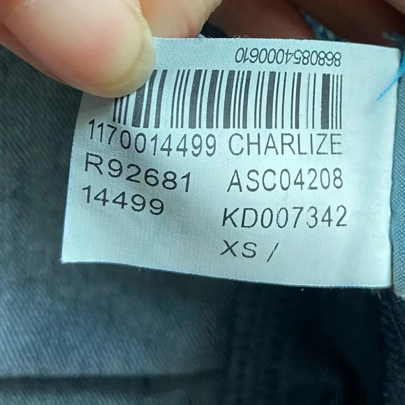 Mavi Short cropped Charlize Jean Jacket Sz  xs - Picture 8 of 13